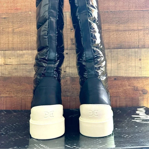NIB Sam Edelman Camora Waterproof Puffer Tall Boots Black - Picture 6 of 11